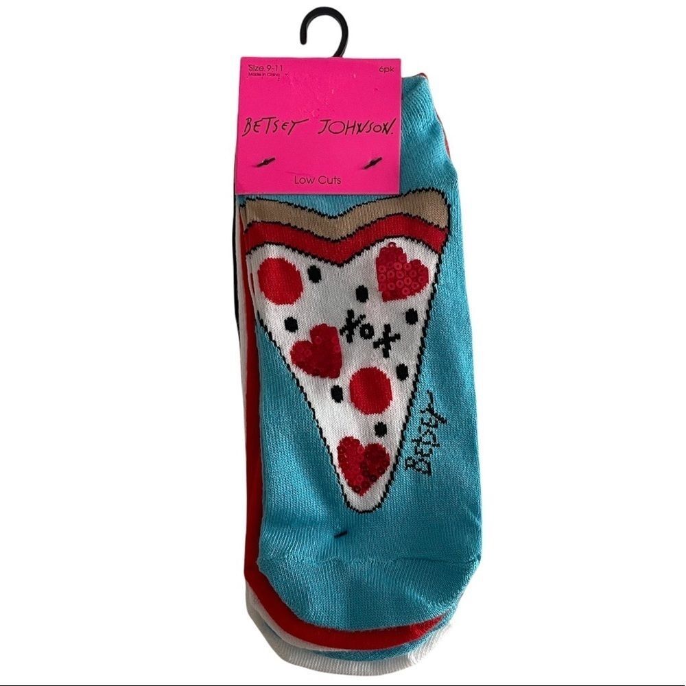 BETSEY Johnson Assorted Hearts Low Cut Socks 6 Pairs